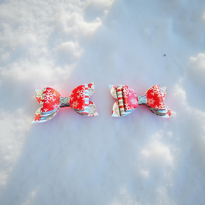 Snowflake Spark Bite- Size Bows