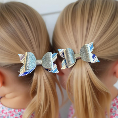 Frost Stripe Bite- Size Bows