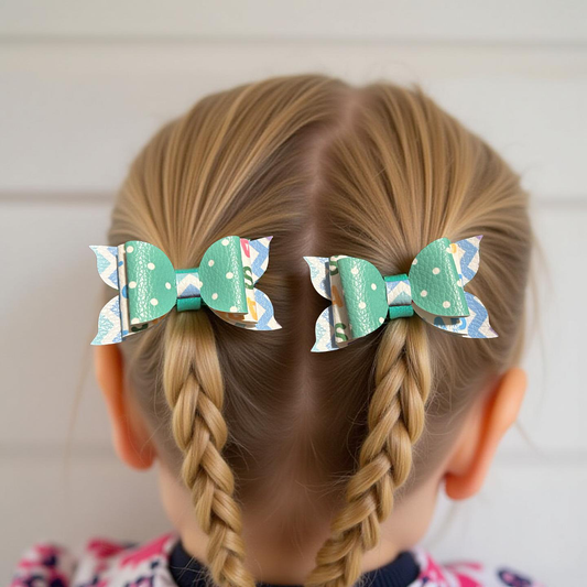 Teal Twinkle Ties Bite- Size Bows