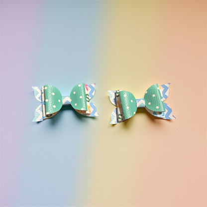 Teal Twinkle Ties Bite- Size Bows