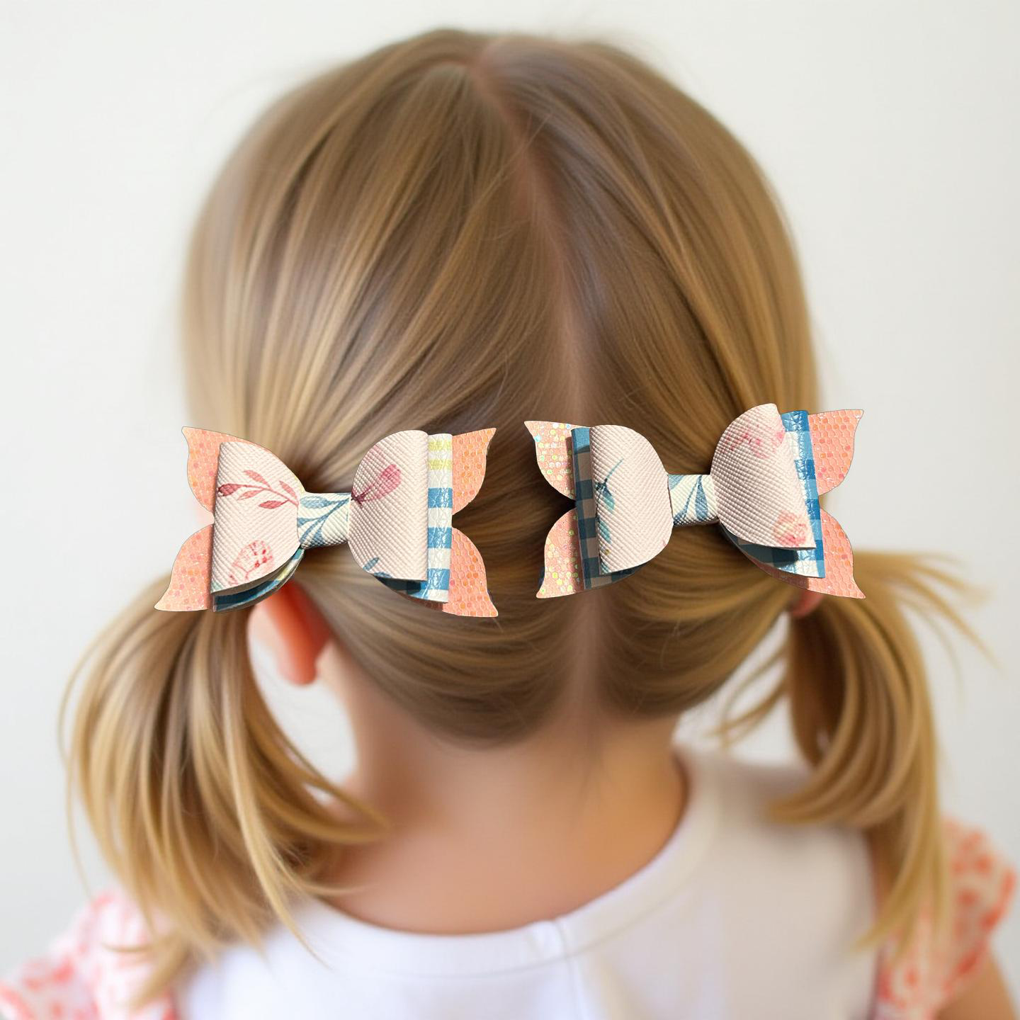 Cotton Candy Goodness Bite - Size Bows