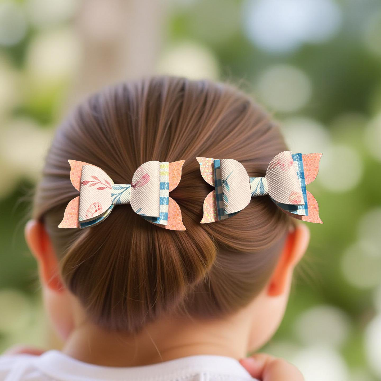 Cotton Candy Goodness Bite - Size Bows