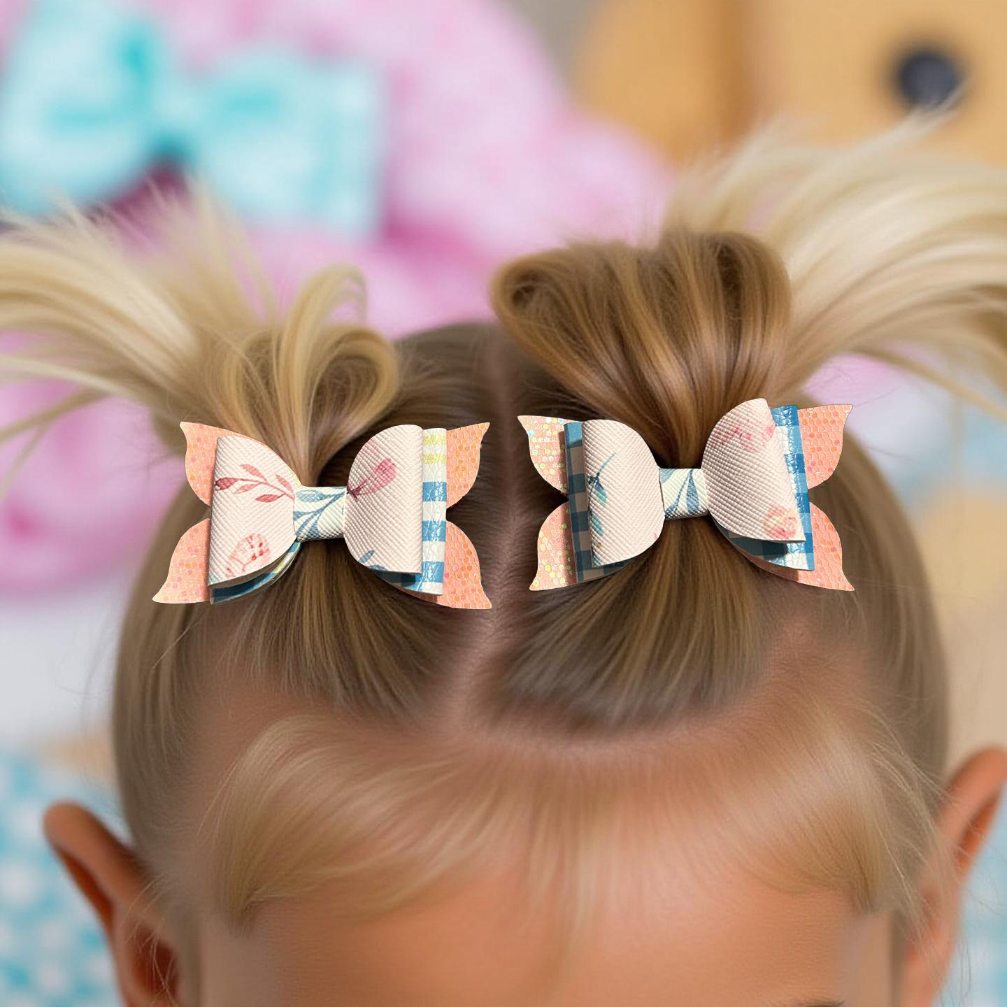Cotton Candy Goodness Bite - Size Bows