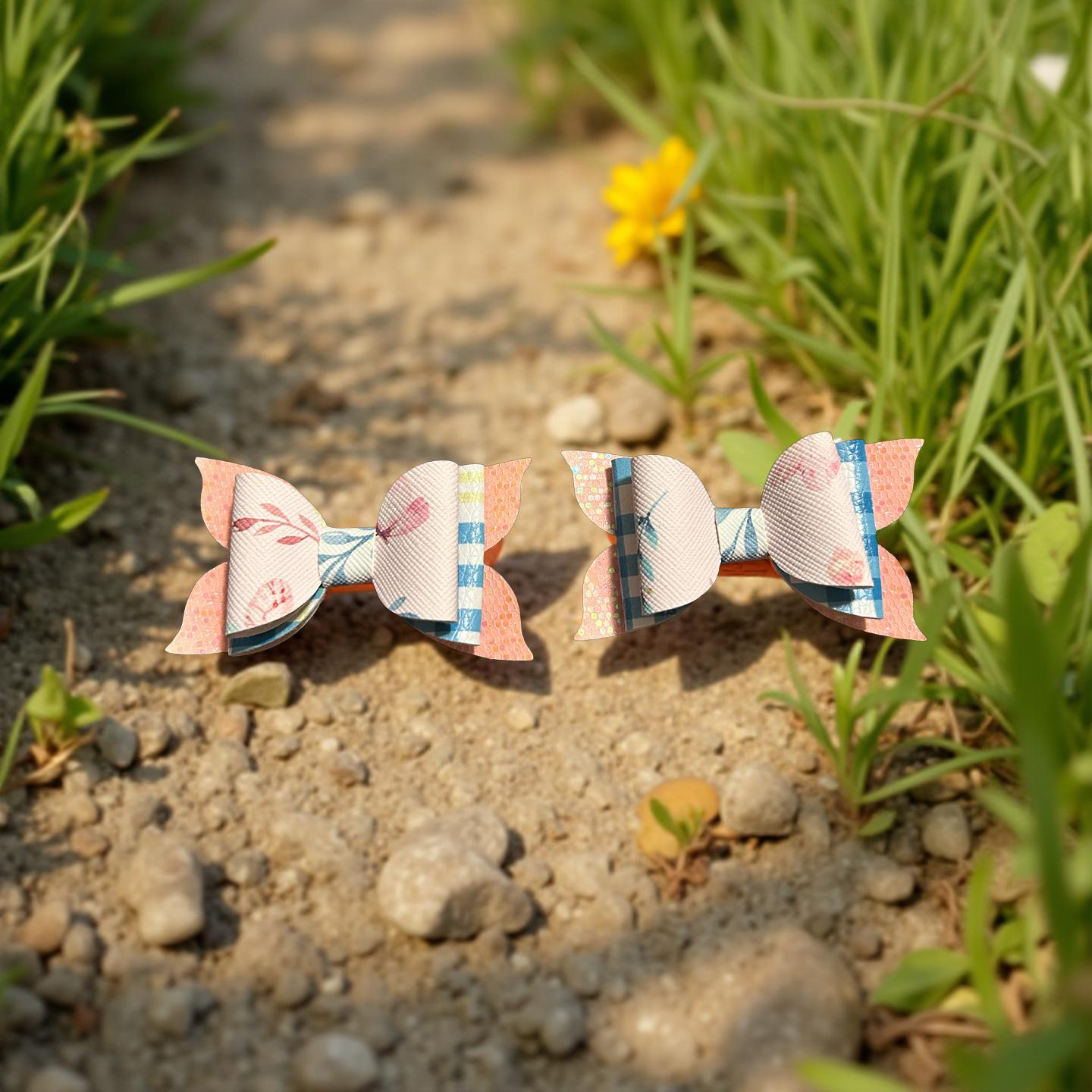 Cotton Candy Goodness Bite - Size Bows