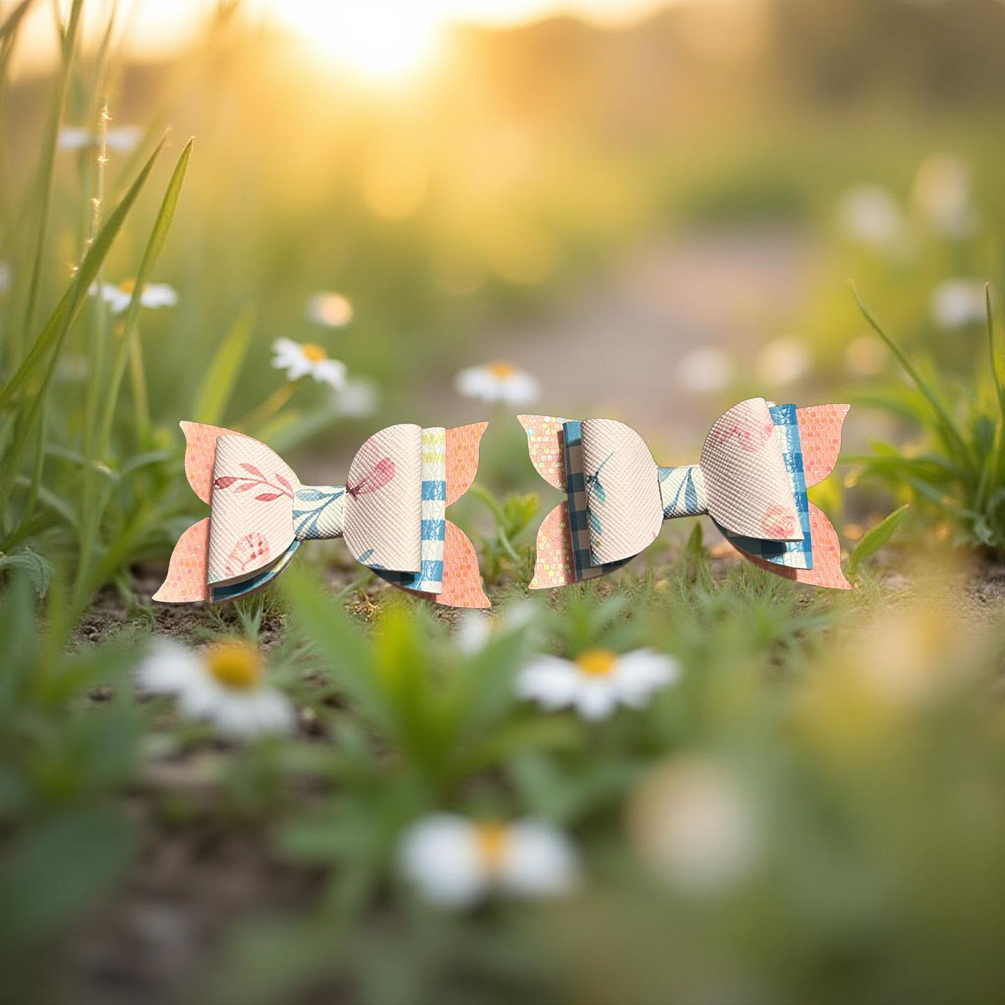 Cotton Candy Goodness Bite - Size Bows