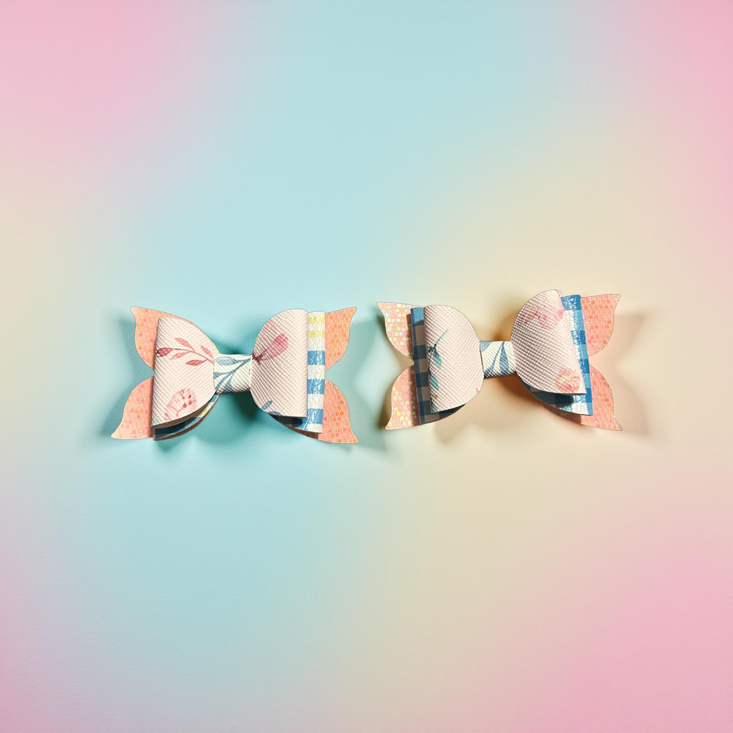 Cotton Candy Goodness Bite - Size Bows