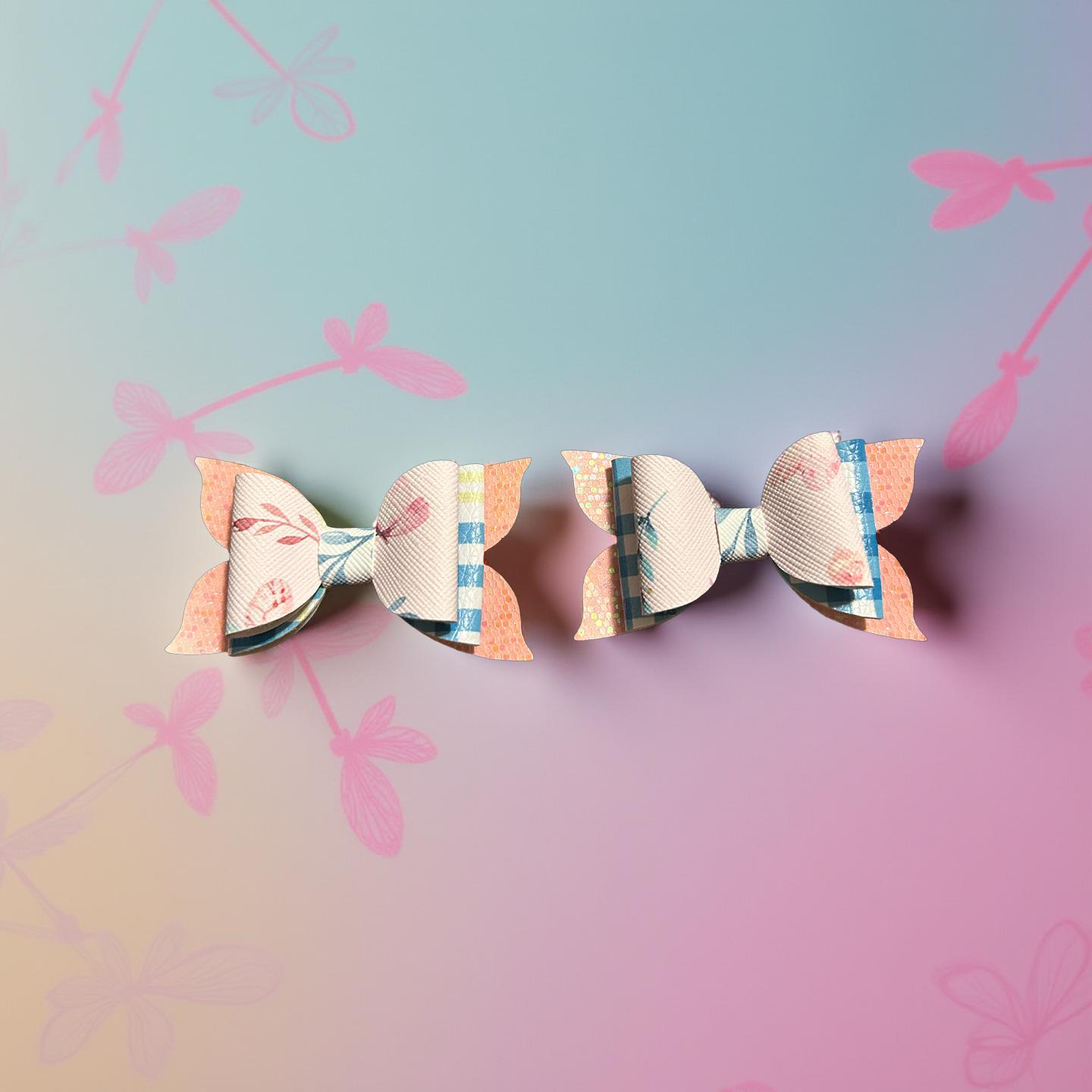 Cotton Candy Goodness Bite - Size Bows