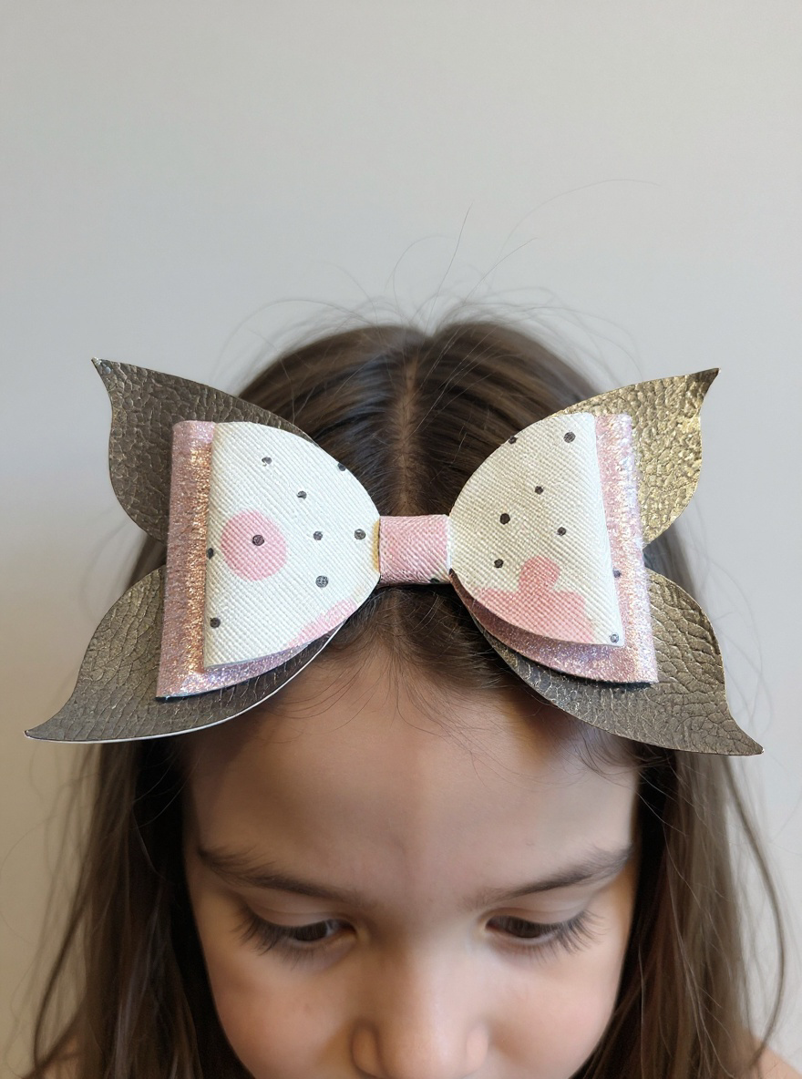 Pink Polka Biggie Hairbow