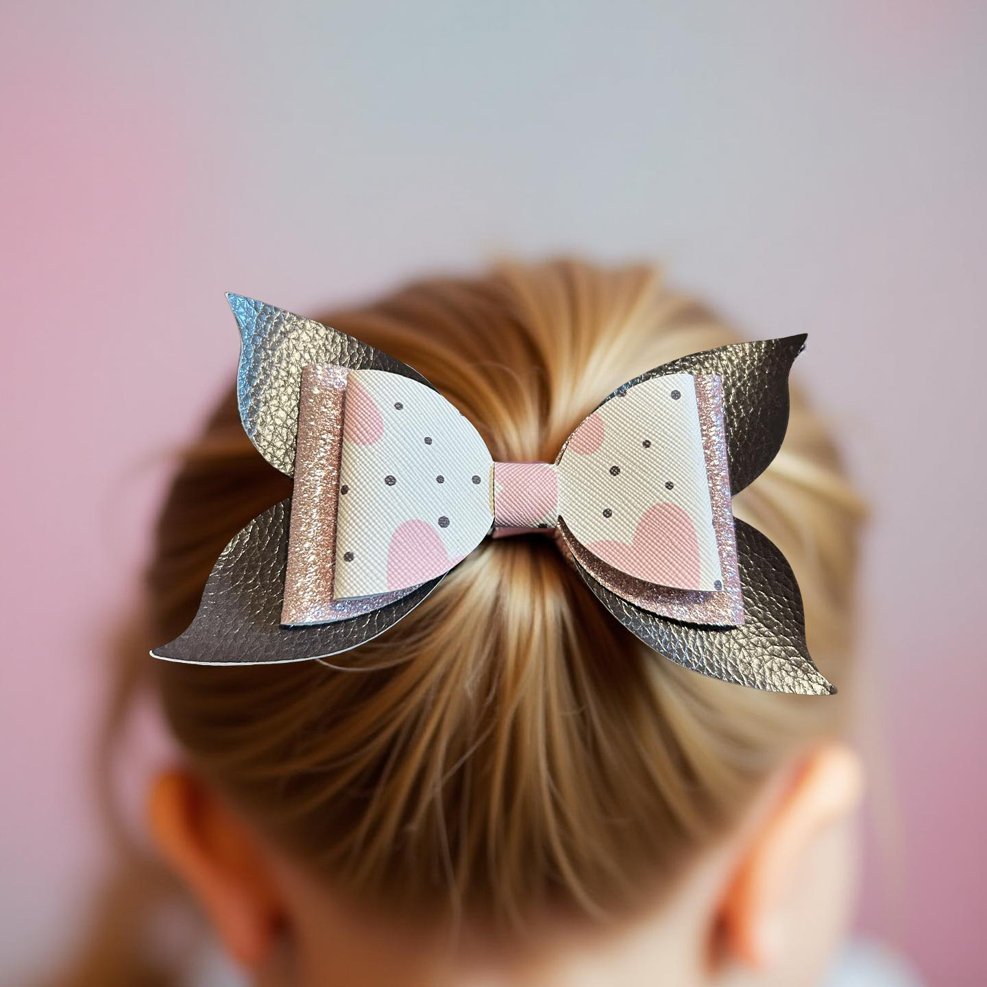 Pink Polka Biggie Hairbow