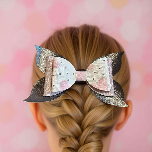 Pink Polka Biggie Hairbow