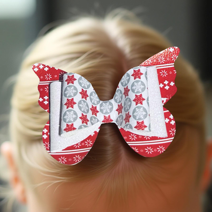 Snowflake Sparkle Hairbow
