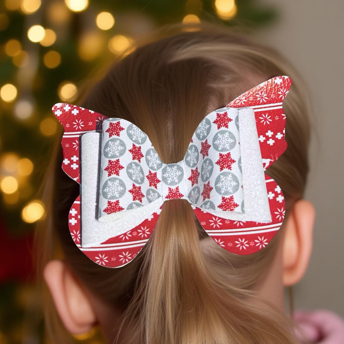 Snowflake Sparkle Hairbow