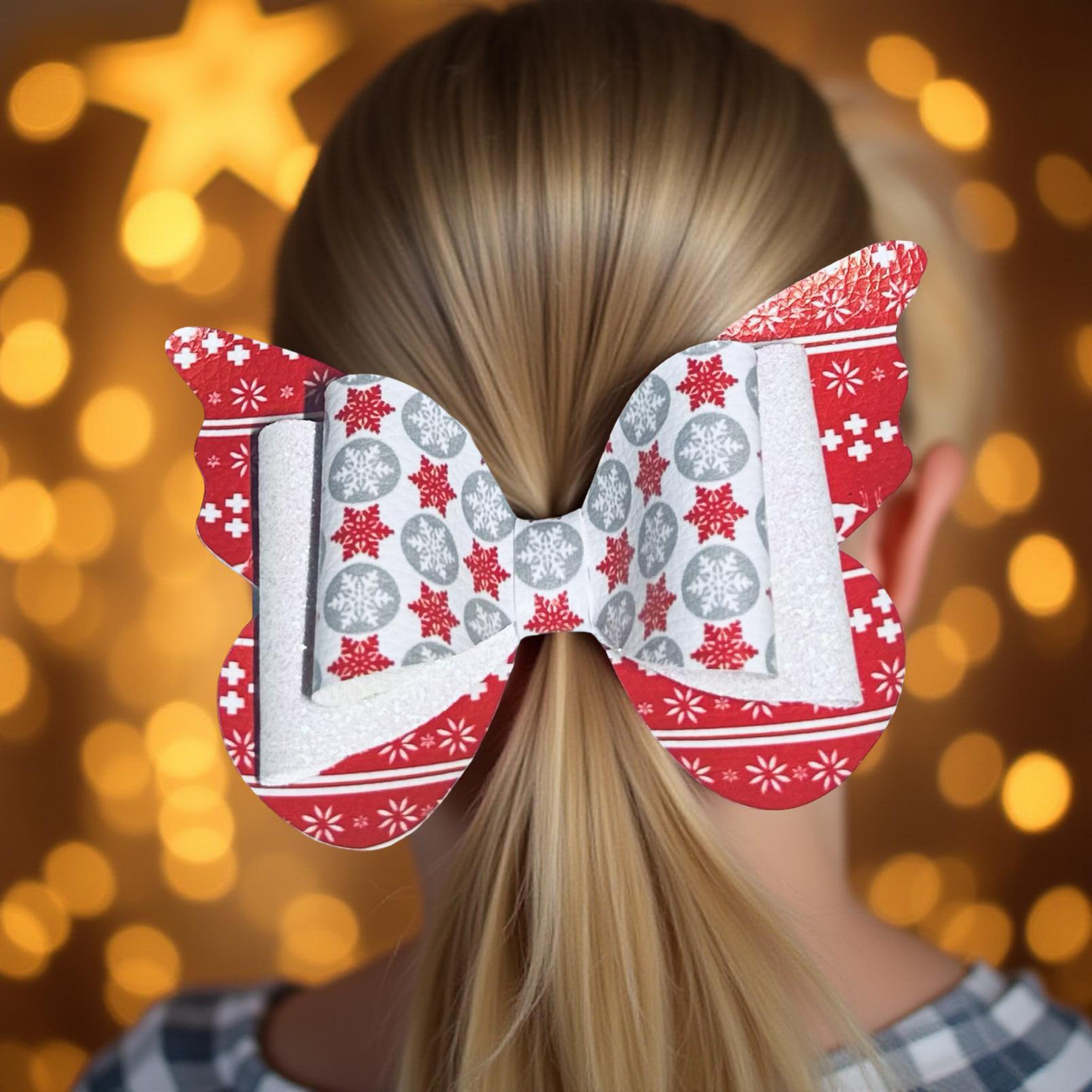 Snowflake Sparkle Hairbow