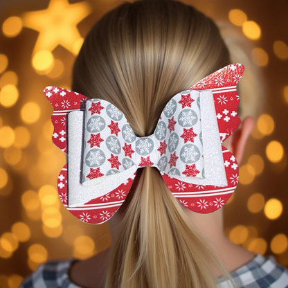 Snowflake Sparkle Hairbow