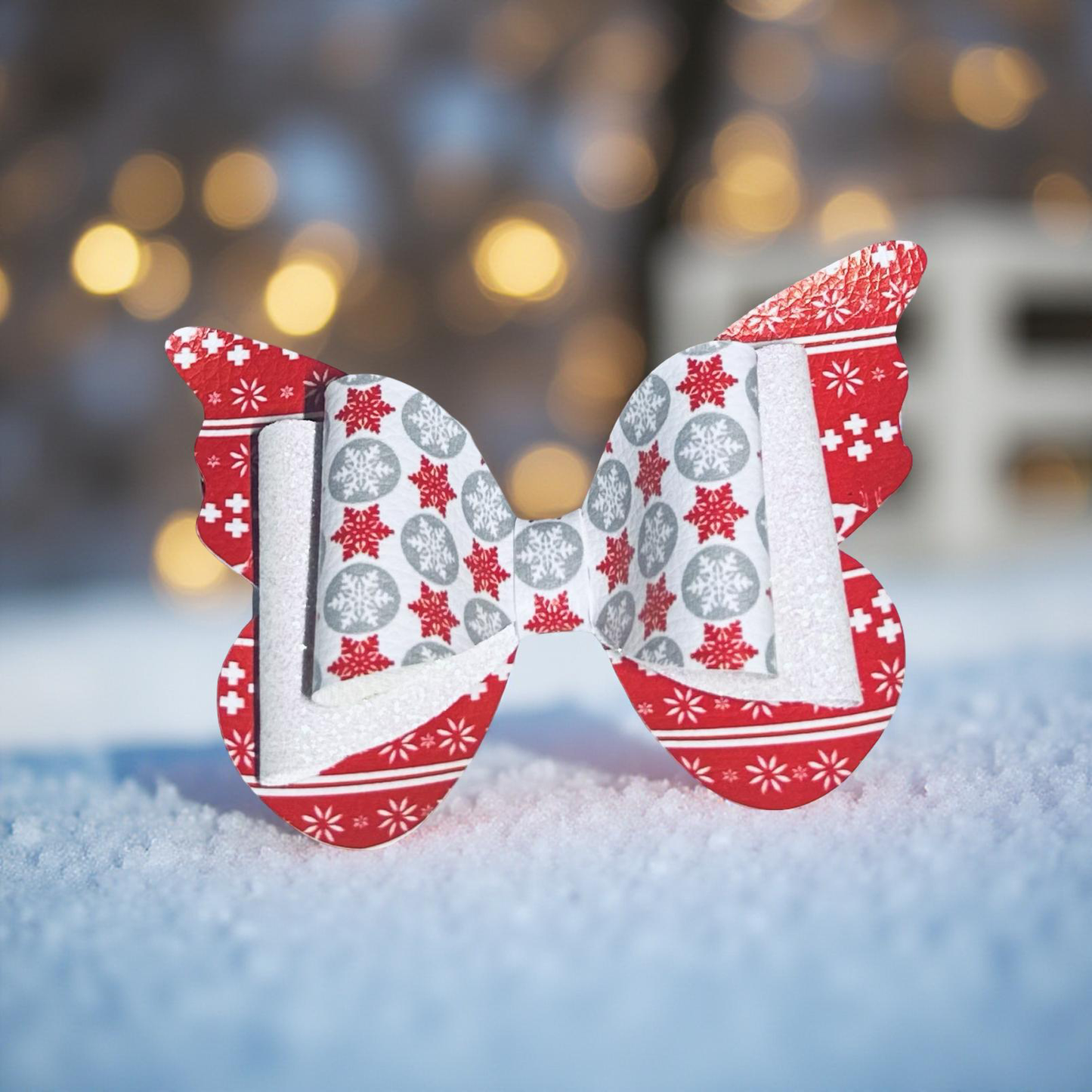 Snowflake Sparkle Hairbow