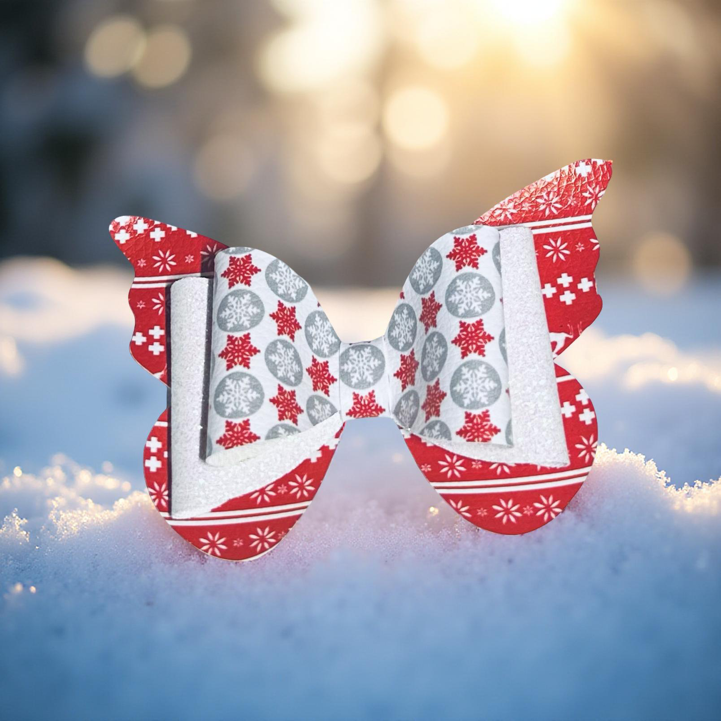 Snowflake Sparkle Hairbow