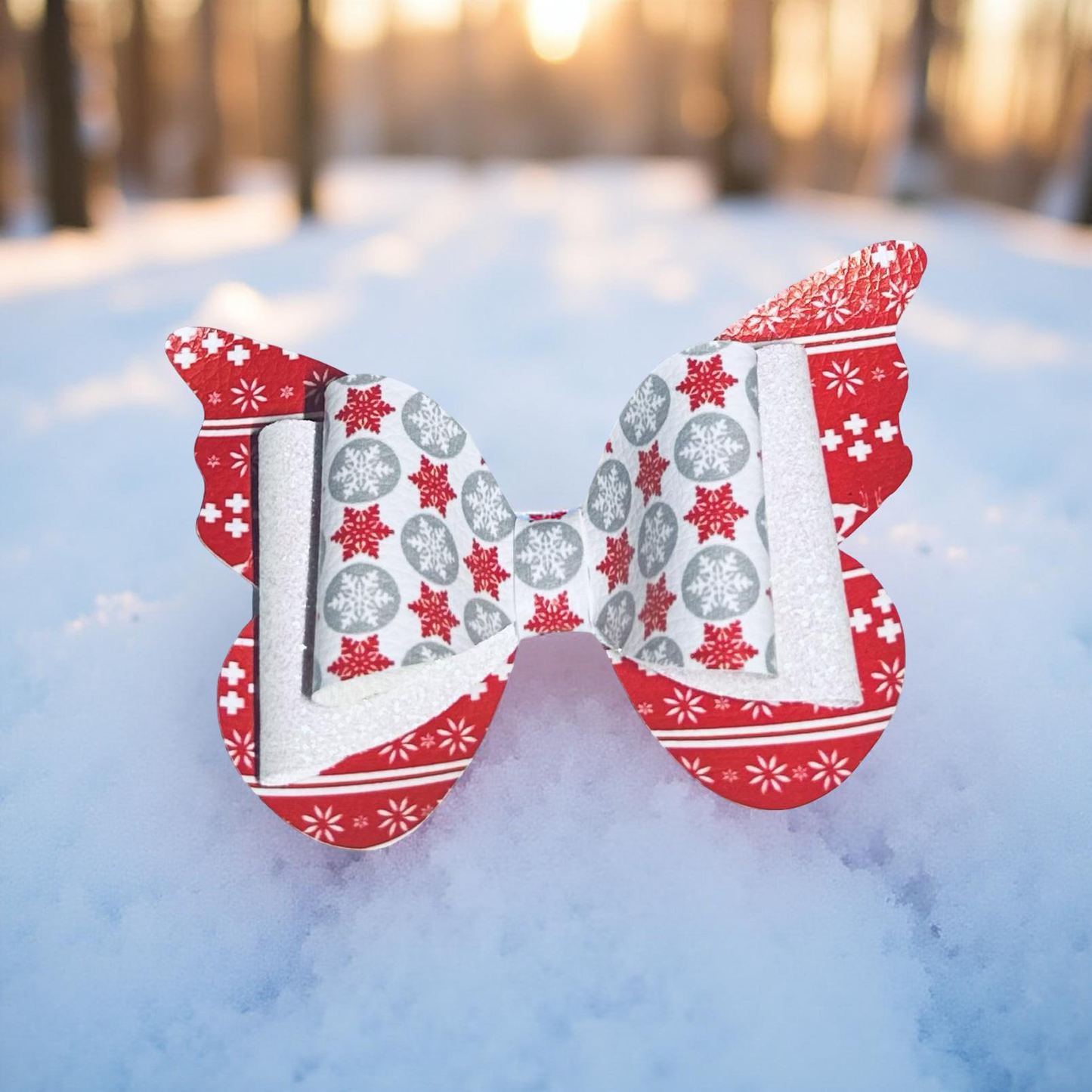 Snowflake Sparkle Hairbow