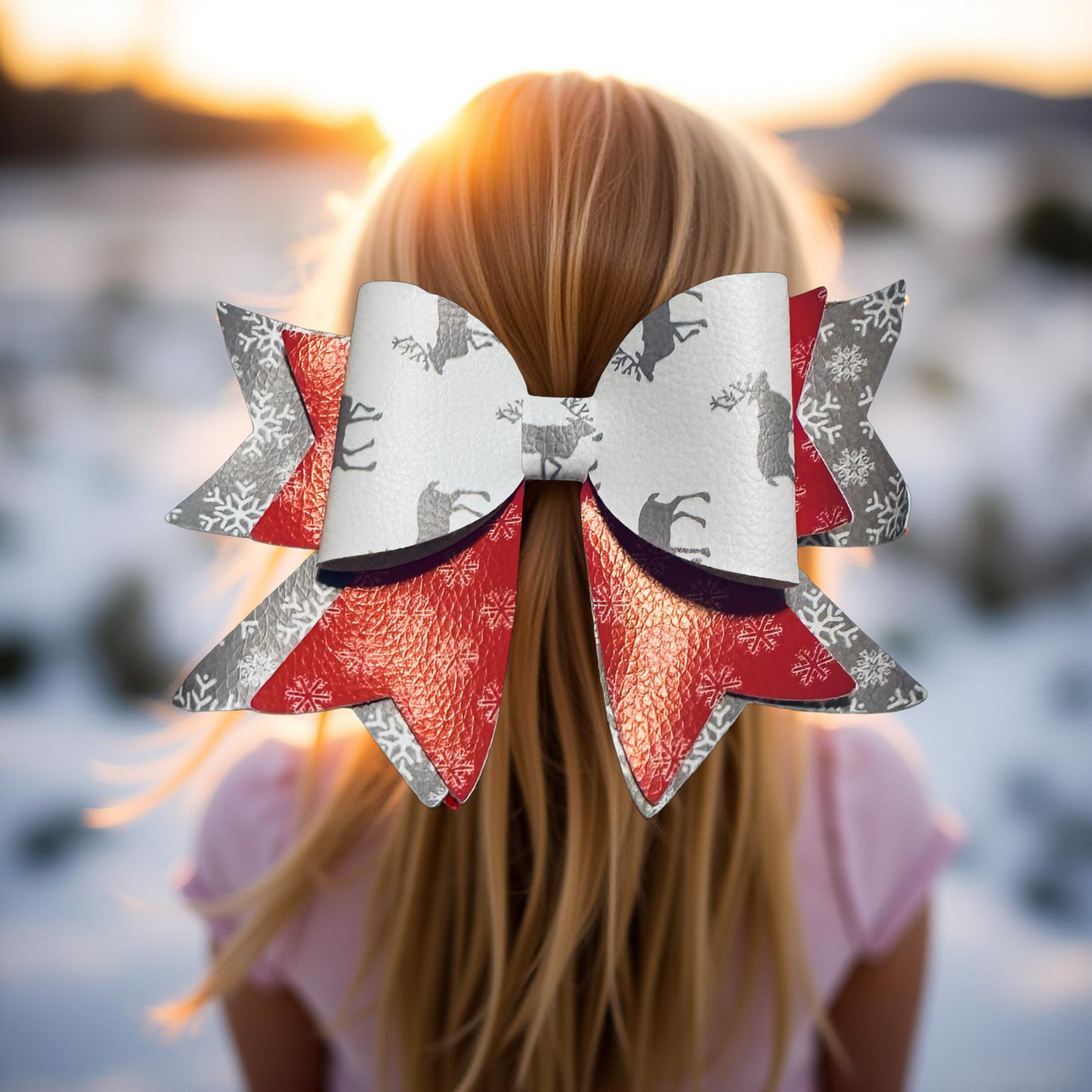 Reindeer Radiant Biggie Bow