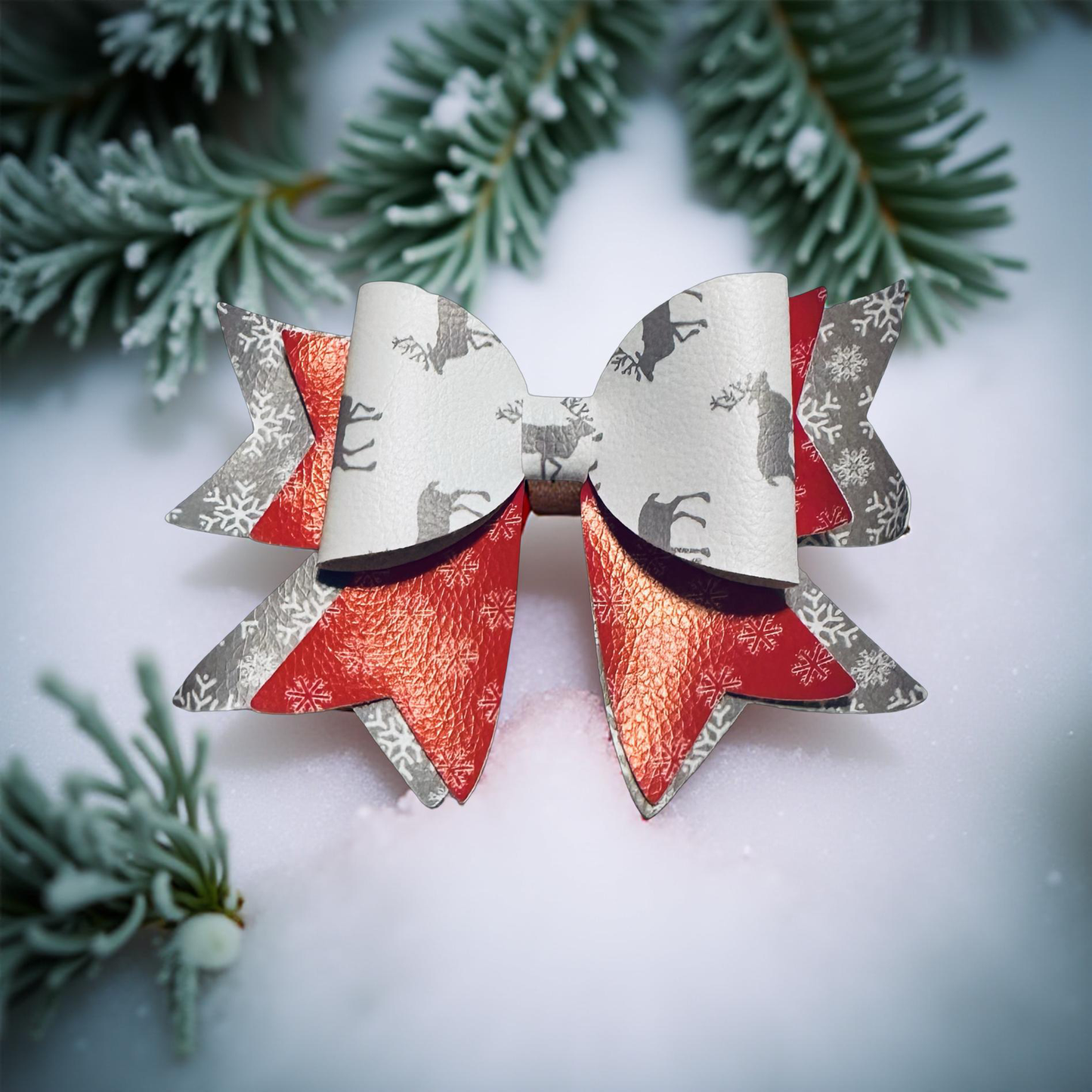 Reindeer Radiant Biggie Bow