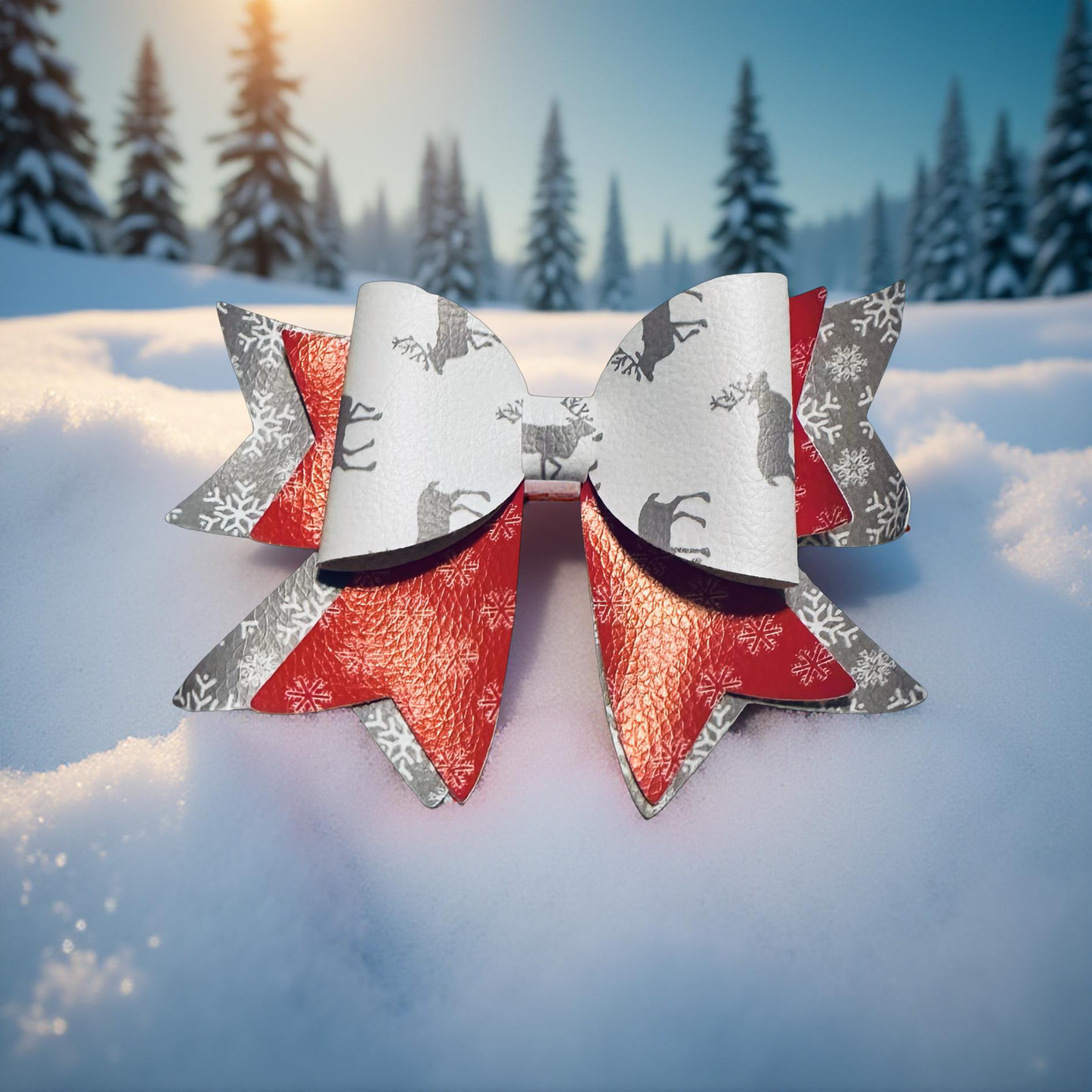 Reindeer Radiant Biggie Bow