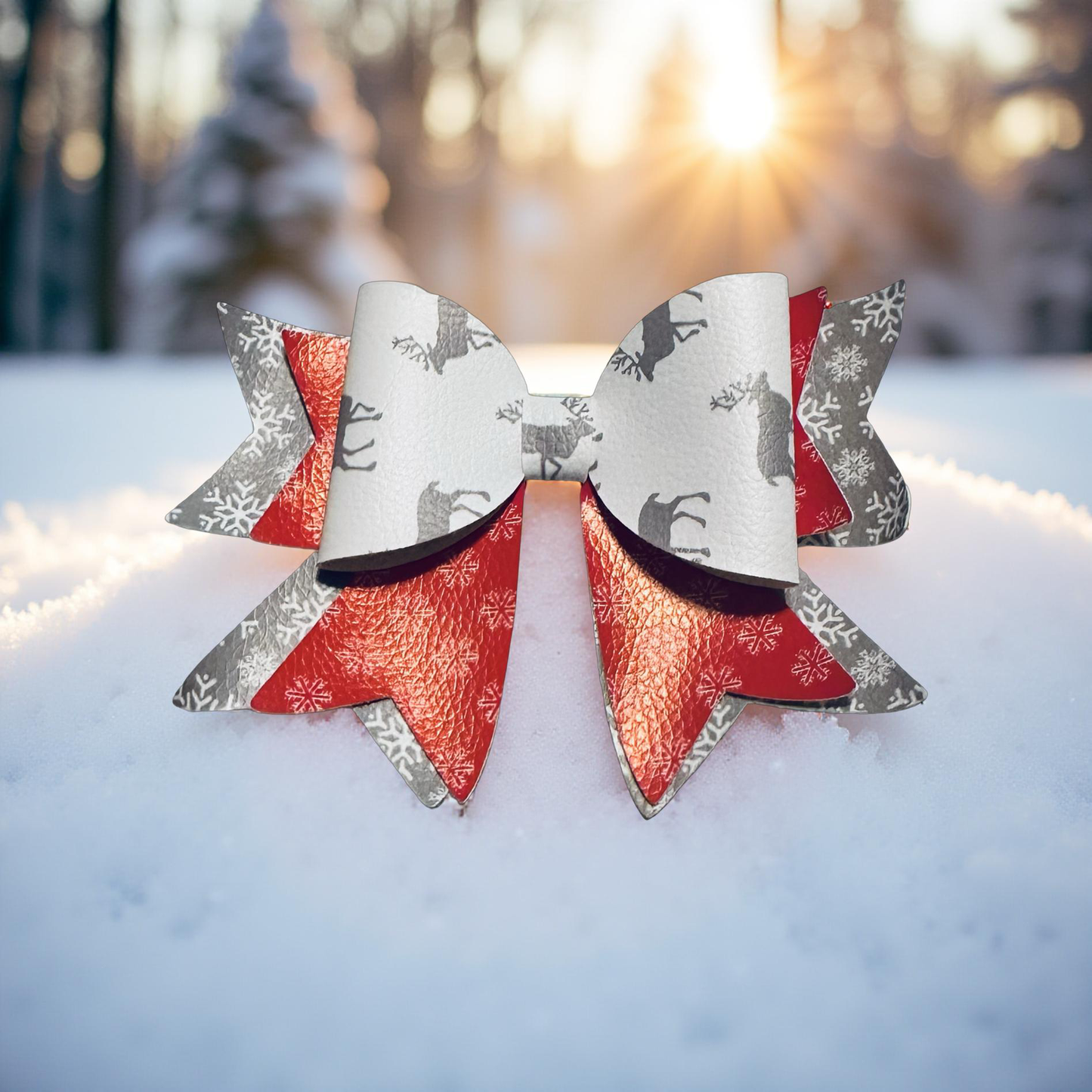 Reindeer Radiant Biggie Bow