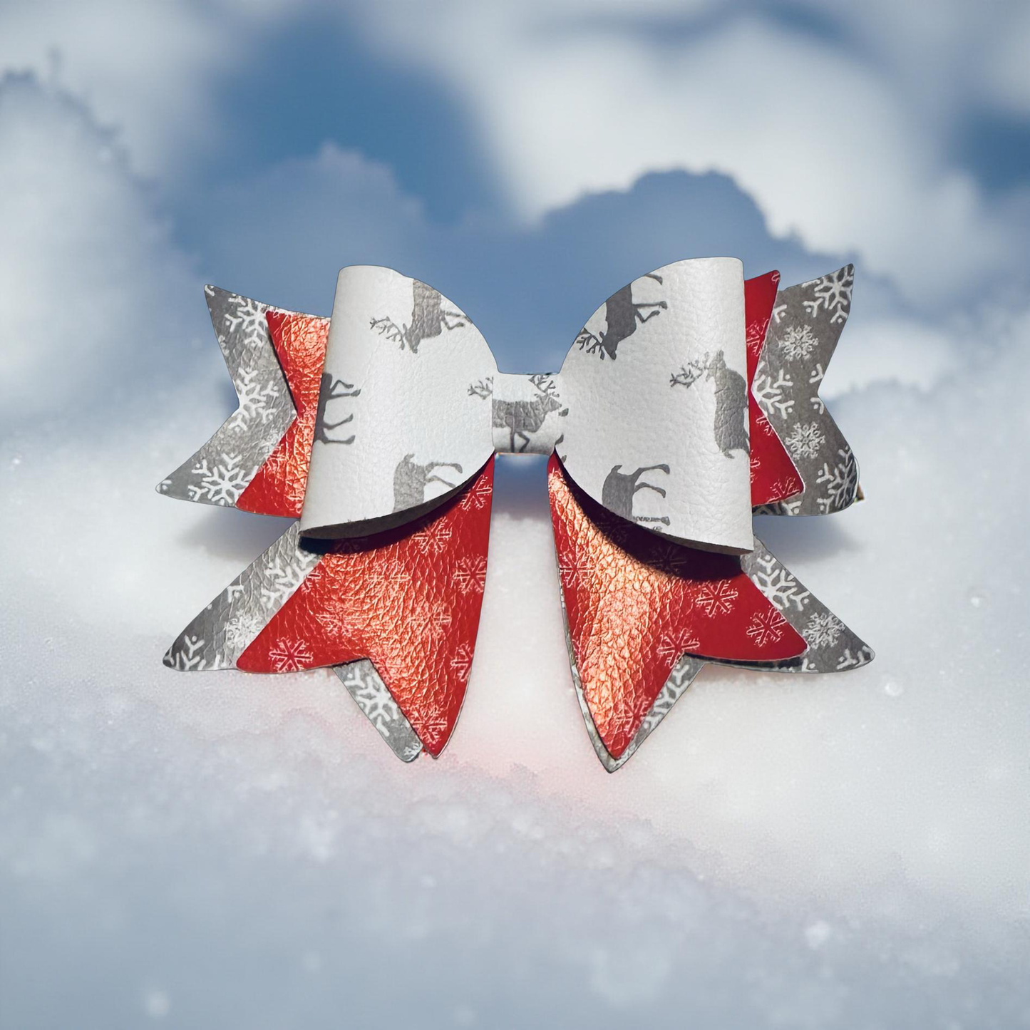 Reindeer Radiant Biggie Bow