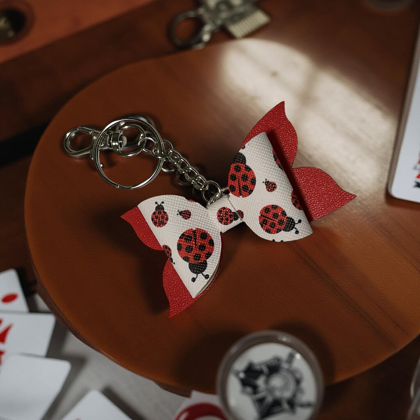 Lady Bug Love Keychain