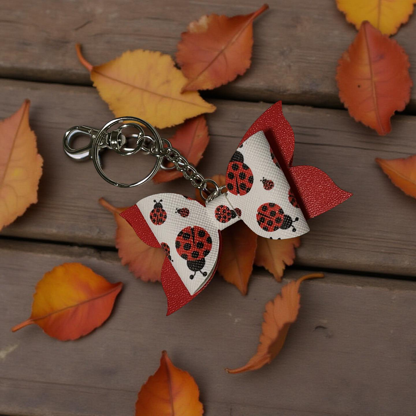 Lady Bug Love Keychain