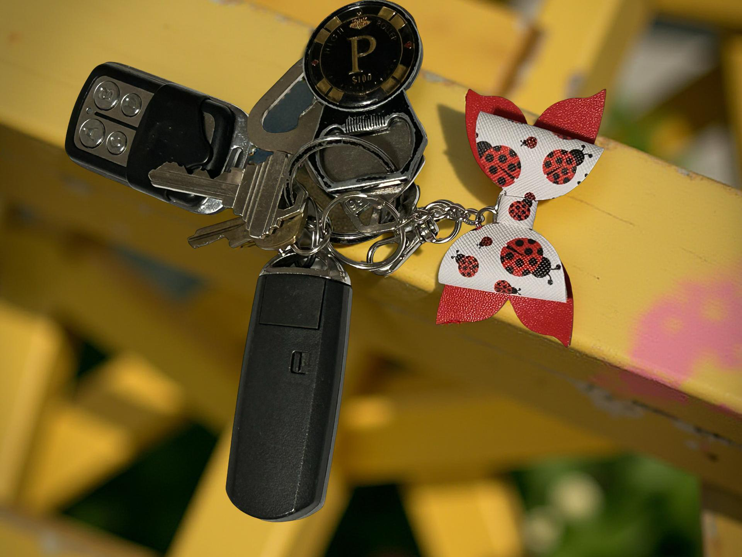Lady Bug Love Keychain