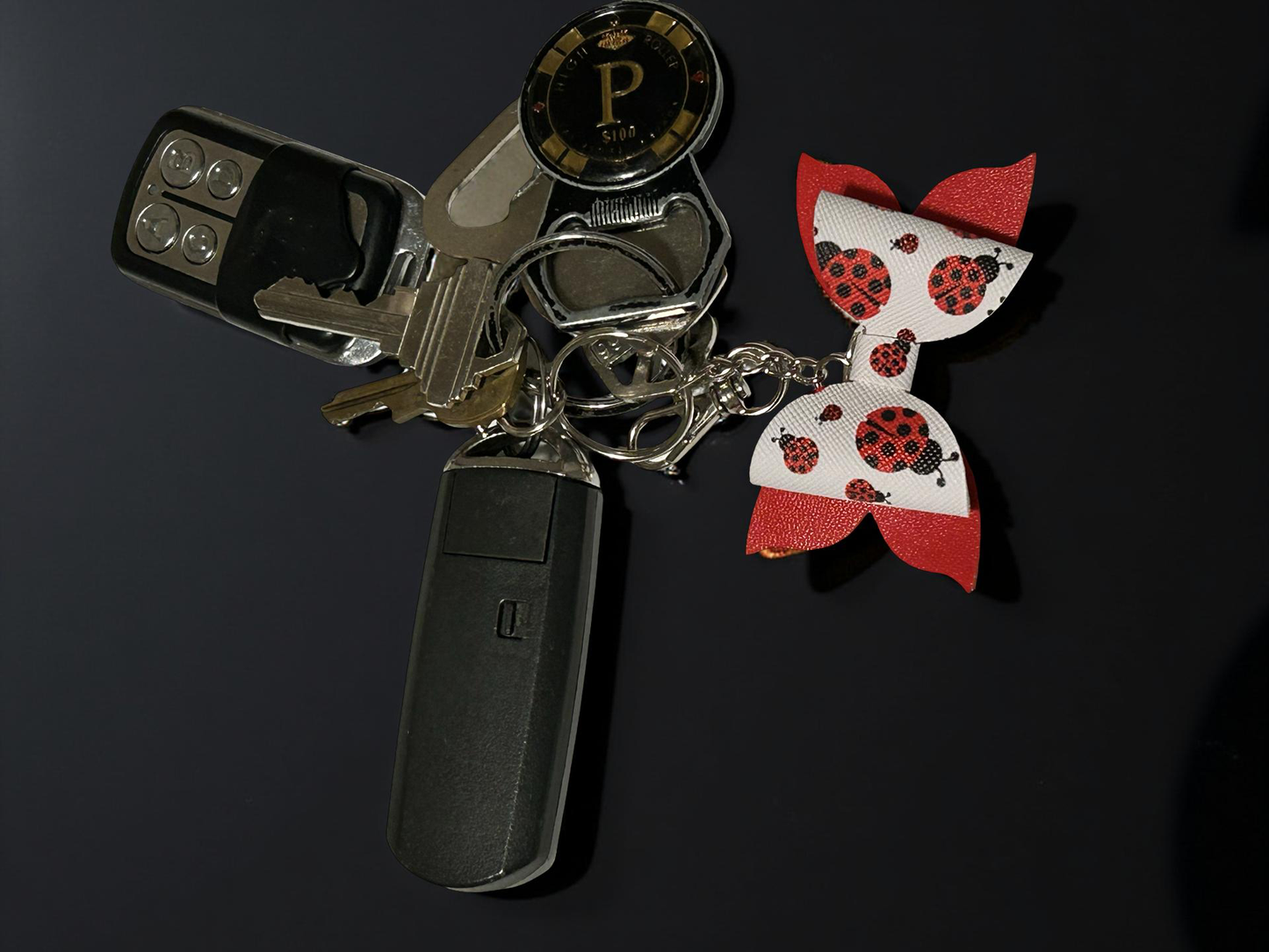 Lady Bug Love Keychain