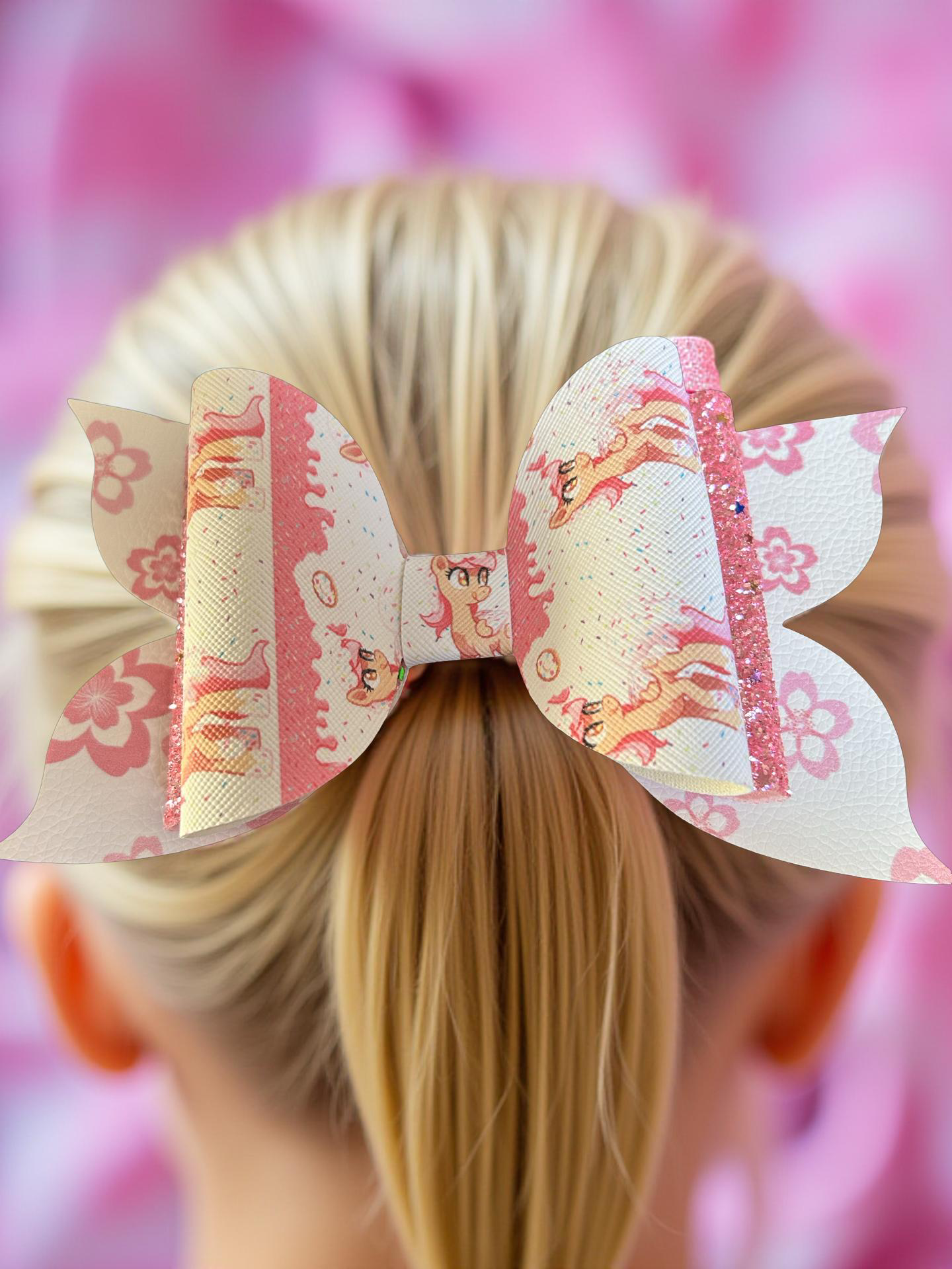 💖 Pinky Sparkle Biggie Bow