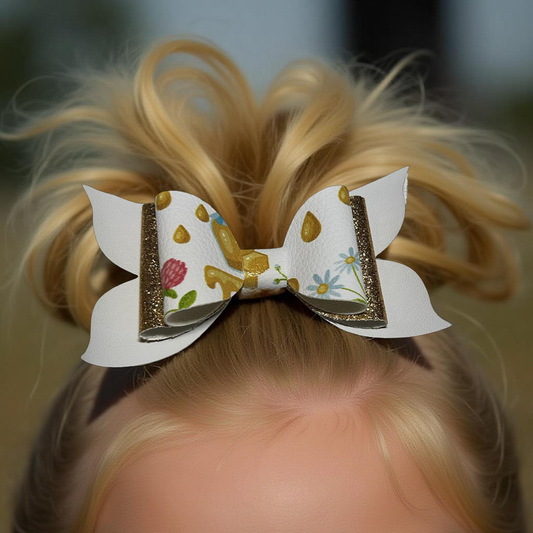 Golden Hive Hairbow