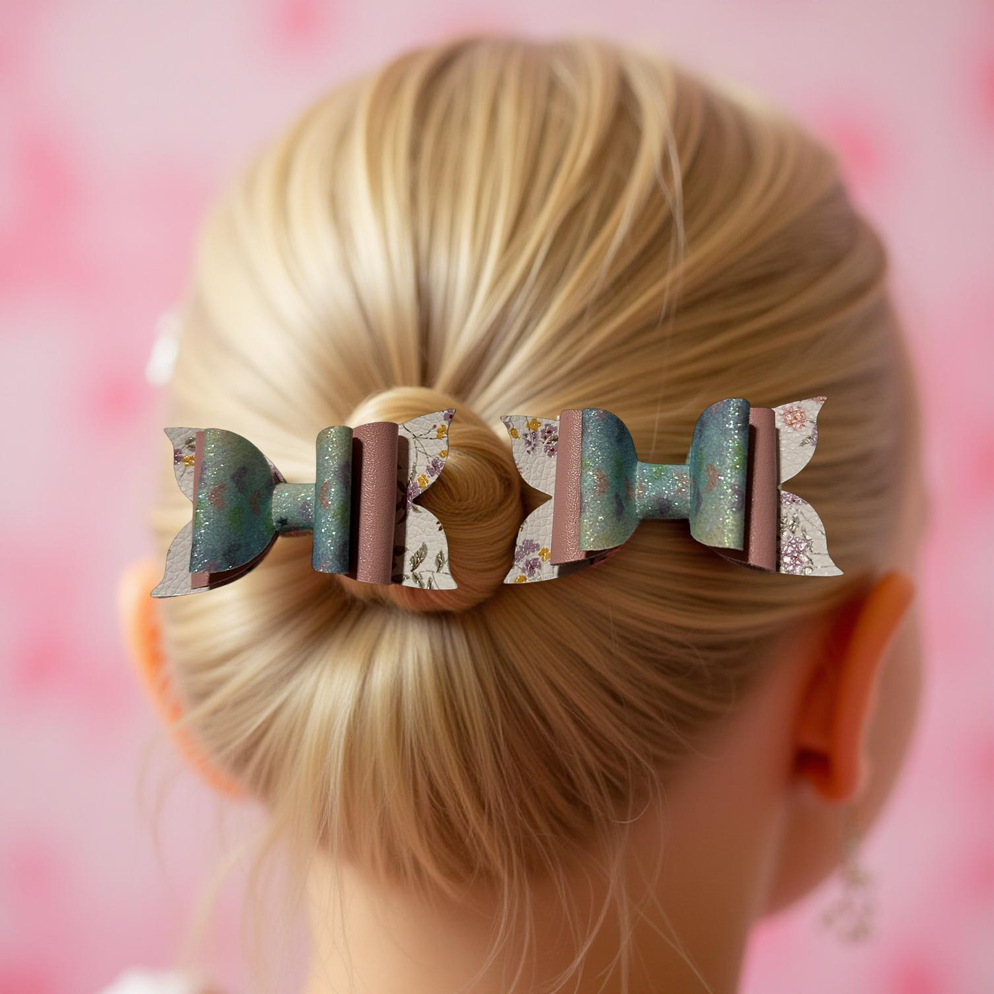 Garden Hearts Bite- Size Hairbows