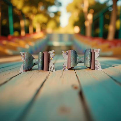Garden Hearts Bite- Size Hairbows