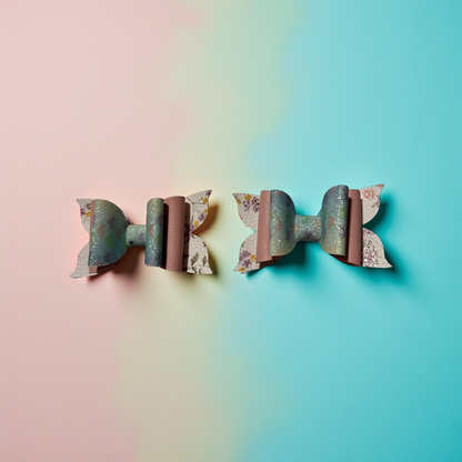 Garden Hearts Bite- Size Hairbows