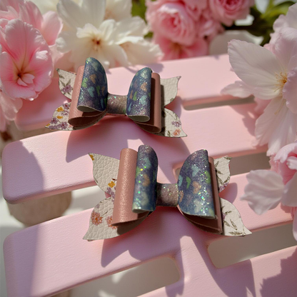 Garden Hearts Bite- Size Hairbows