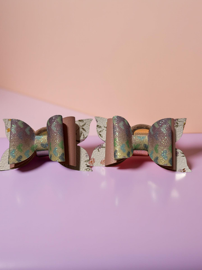 Garden Hearts Bite- Size Hairbows