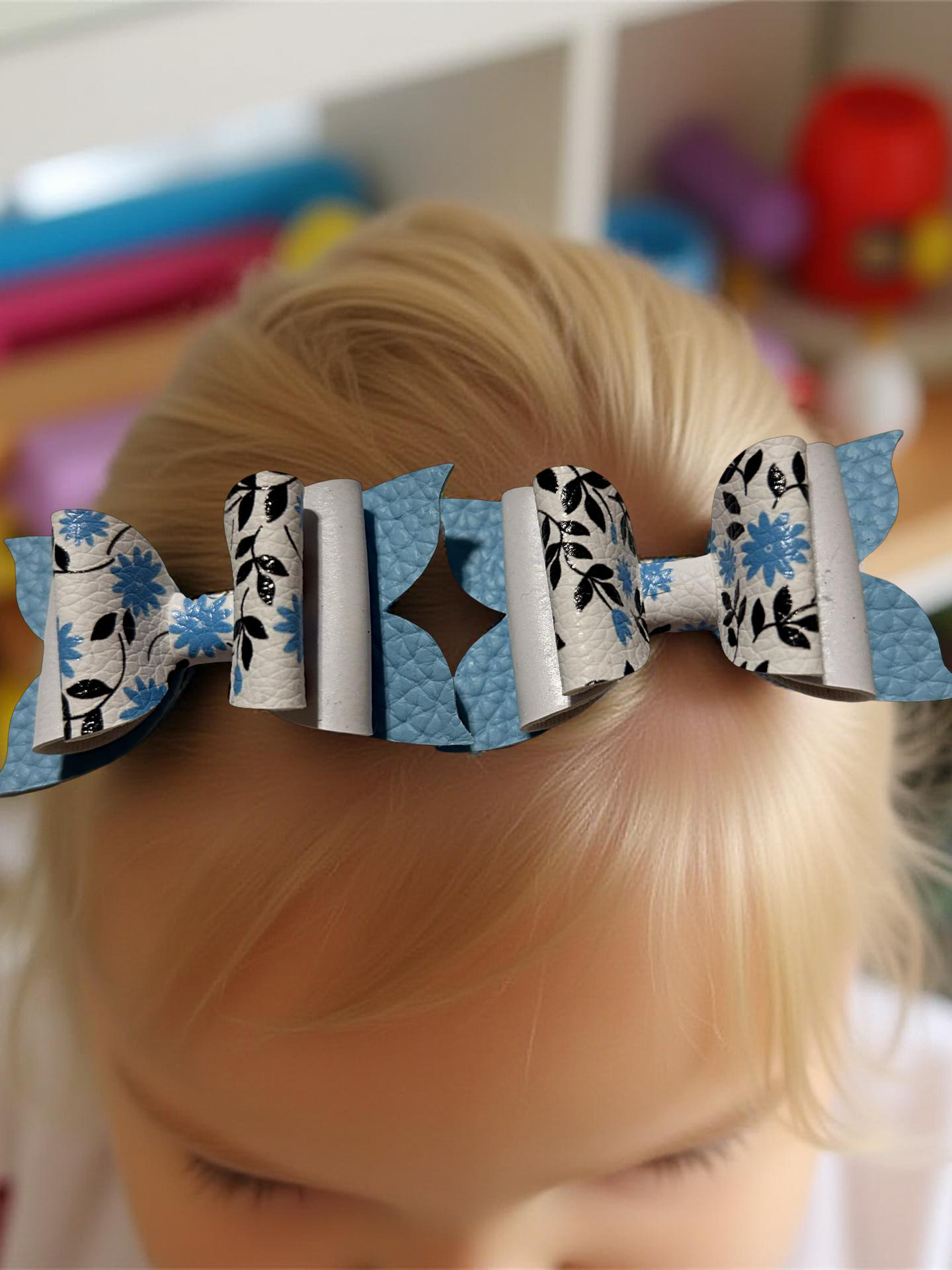 Blue Blossom Bite-Size Bows