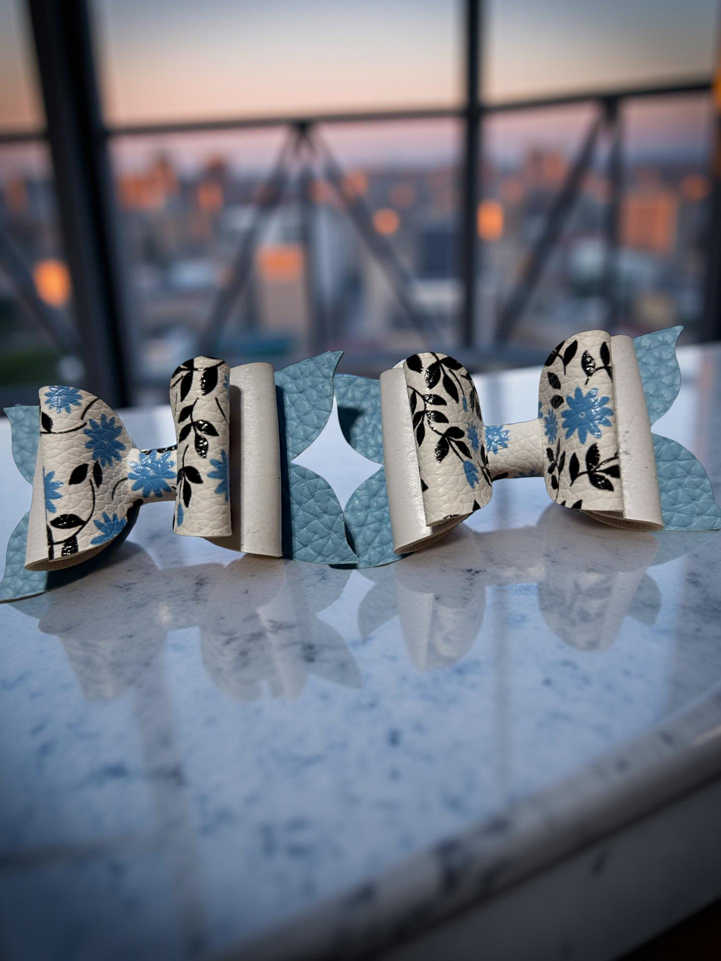 Blue Blossom Bite-Size Bows