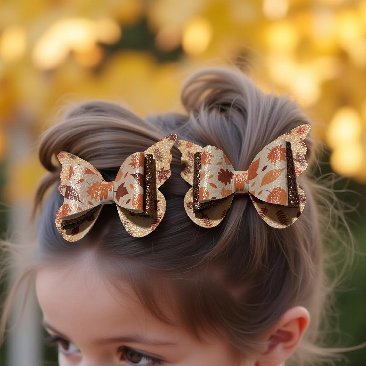 Autumn Elegance Bite- Size Hairbows