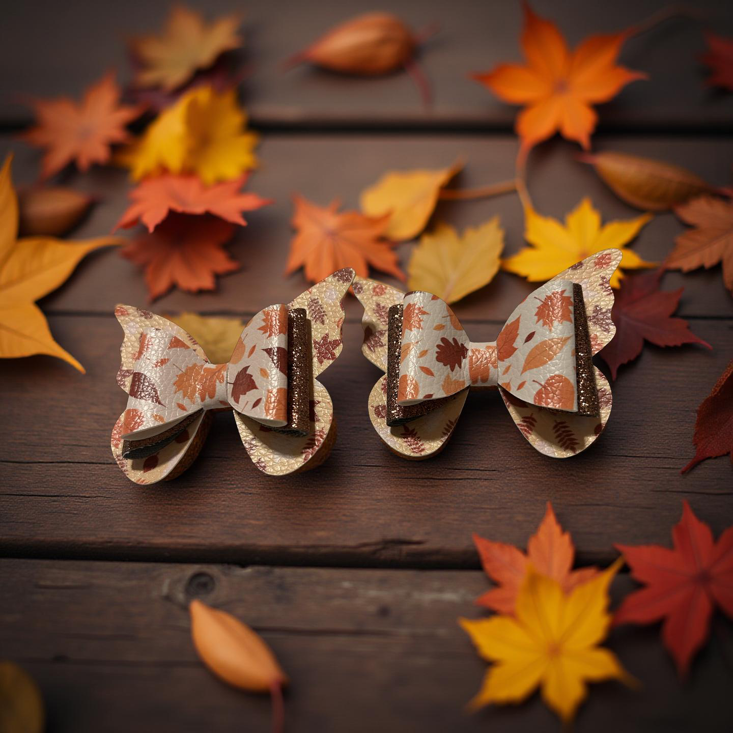 Autumn Elegance Bite- Size Hairbows