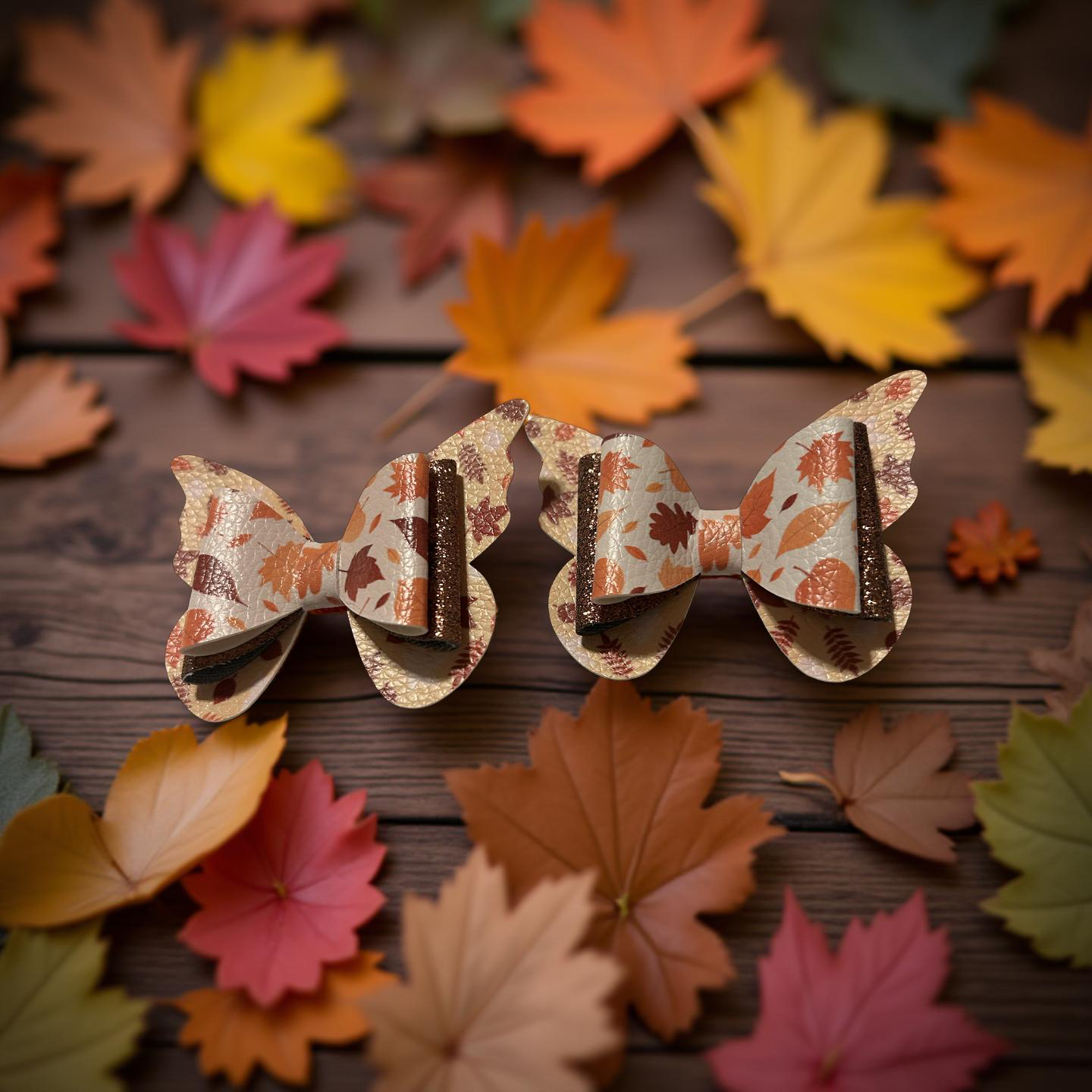 Autumn Elegance Bite- Size Hairbows
