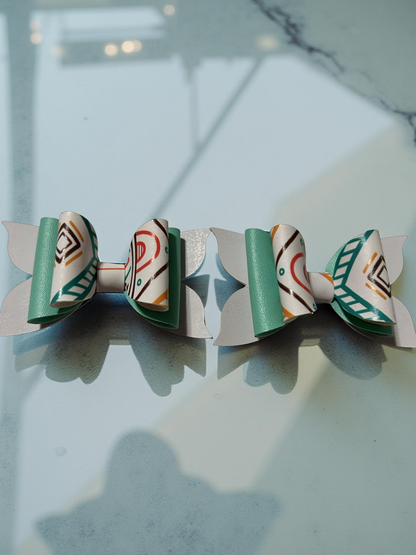 🌿✨ Mint & Mustard Magic Bite- Size Hairbows