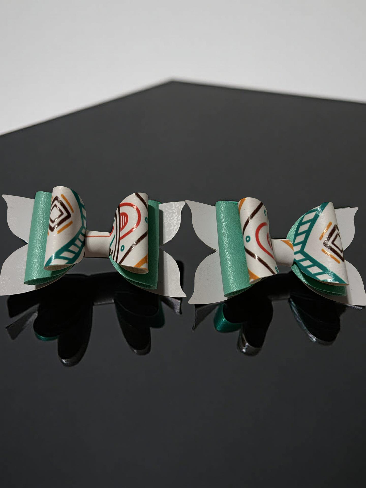 🌿✨ Mint & Mustard Magic Bite- Size Hairbows