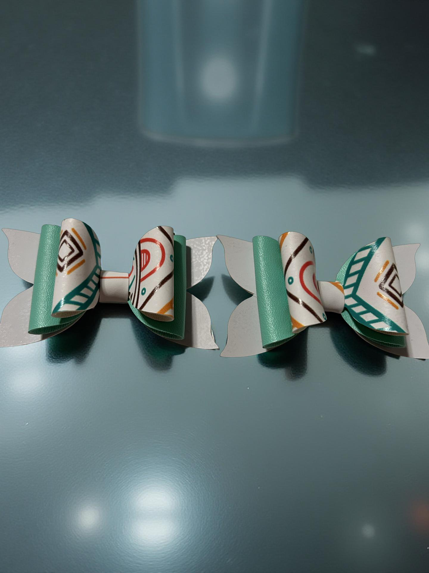 🌿✨ Mint & Mustard Magic Bite- Size Hairbows