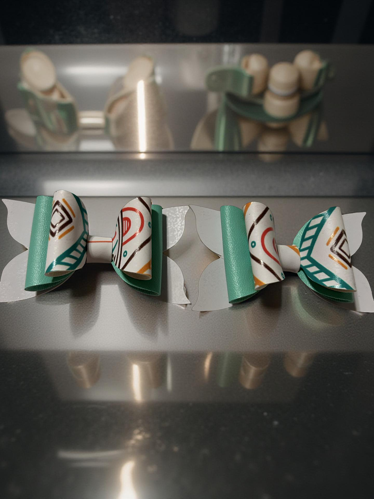 🌿✨ Mint & Mustard Magic Bite- Size Hairbows