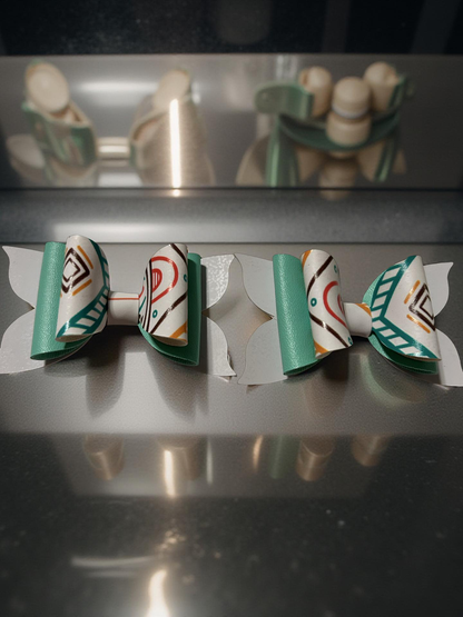 🌿✨ Mint & Mustard Magic Bite- Size Hairbows