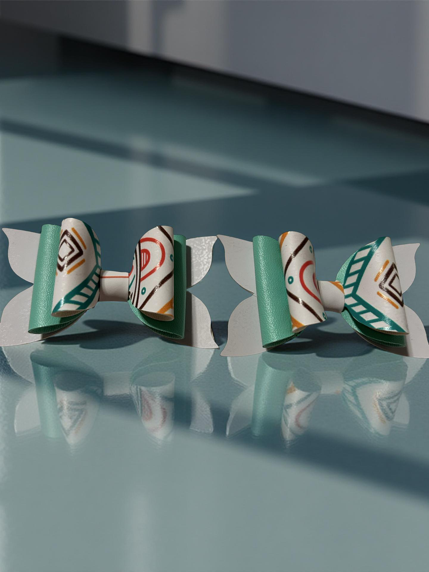 🌿✨ Mint & Mustard Magic Bite- Size Hairbows