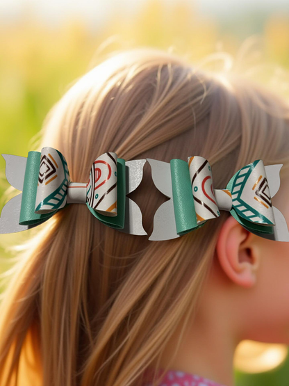 🌿✨ Mint & Mustard Magic Bite- Size Hairbows