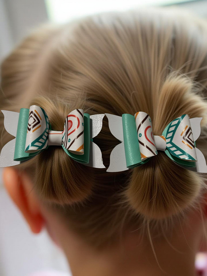 🌿✨ Mint & Mustard Magic Bite- Size Hairbows